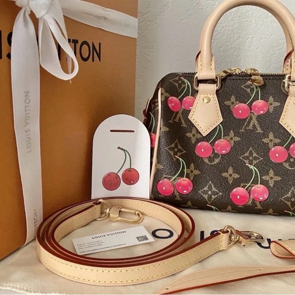 Louis Vuitton Brown and Red Cherry Speedy 25 make offer - Picture 2 of 3